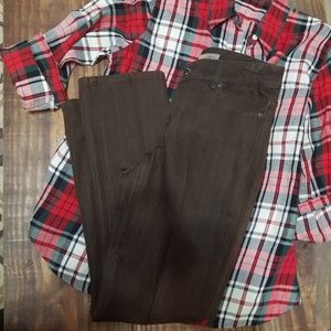 Chicos dark brown straight leg jeans